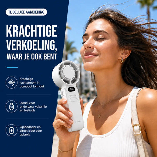 TurboBreeze™ Turbo Koelventilator | Krachtige koelte, overal waar jij bent